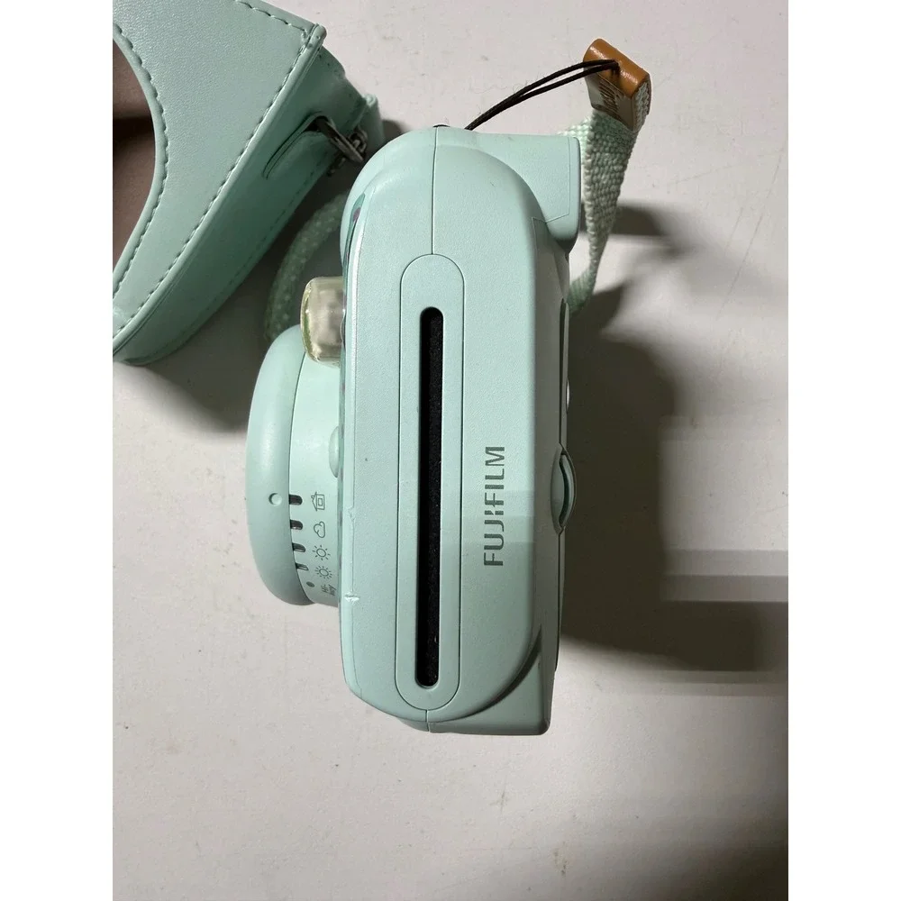 Fujifilm Instax Mini 8 Instant Film Camera Mint Green Polka Dot with Case Strap